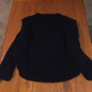 Black loose knit sweater